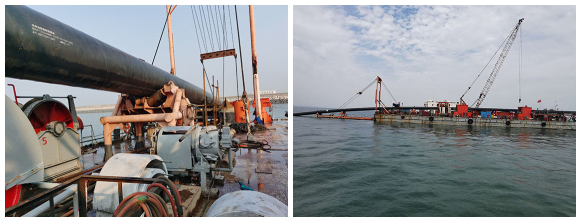 曹妃甸工業區入海排（pái）汙（wū）口工程項目正在（zài）進行中