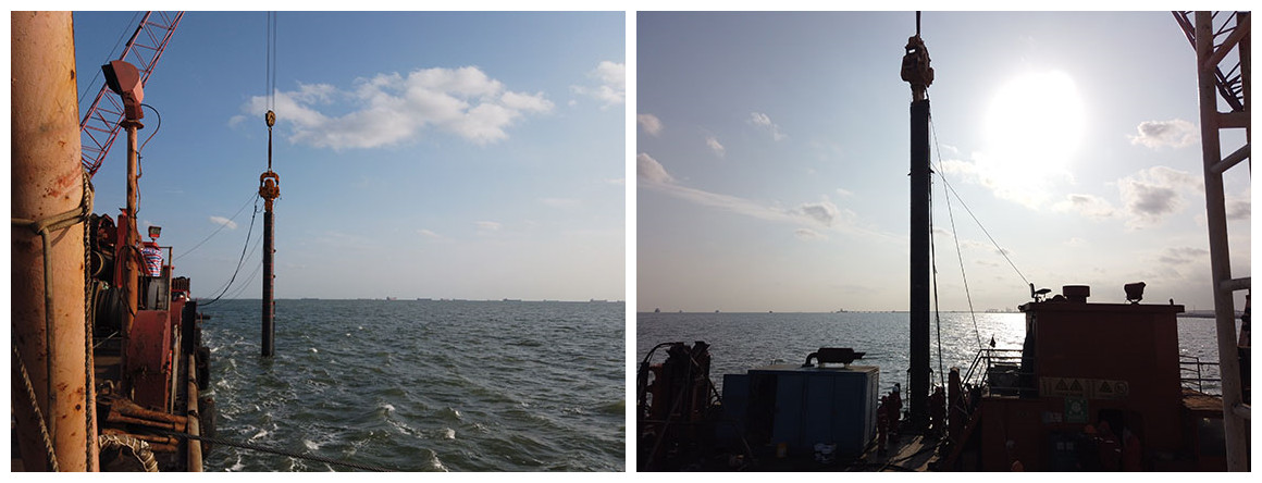 曹妃甸工業區入海排汙（wū）口工程項目正在（zài）進行中