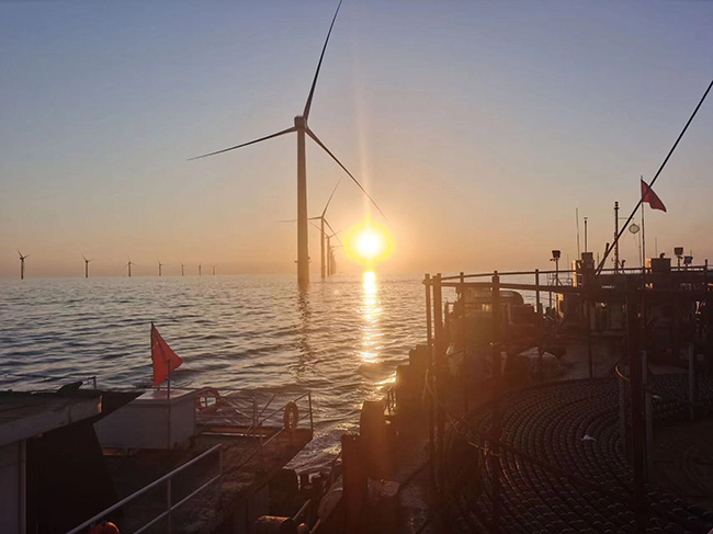 祝賀江（jiāng）蘇如東H5 35KV海纜敷（fū）設工程項目完工