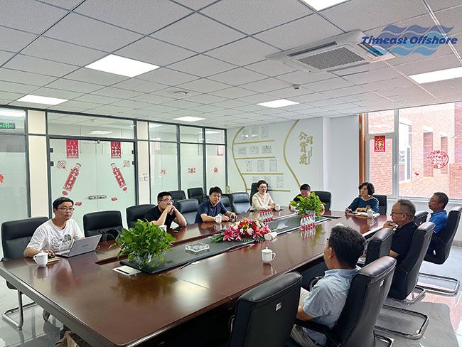 我司與(yǔ)江蘇華西村海洋工程服務(wù)有限(xiàn)公司開(kāi)展交流洽談 我司與江蘇華西村海洋工程服務(wù)有限公司開展交流洽談